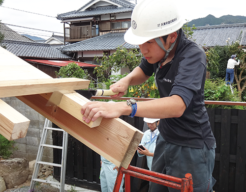 造園インターンシップの現場の様子