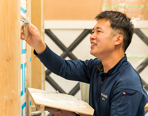 建設学部棟内の実習の様子