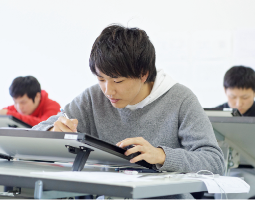 建築設計授業の様子