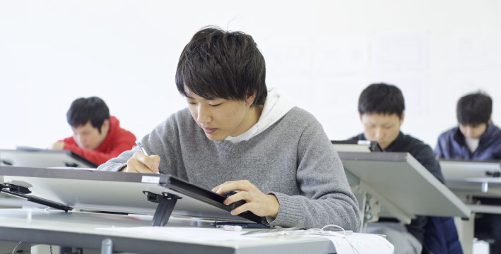 建築設計授業の様子