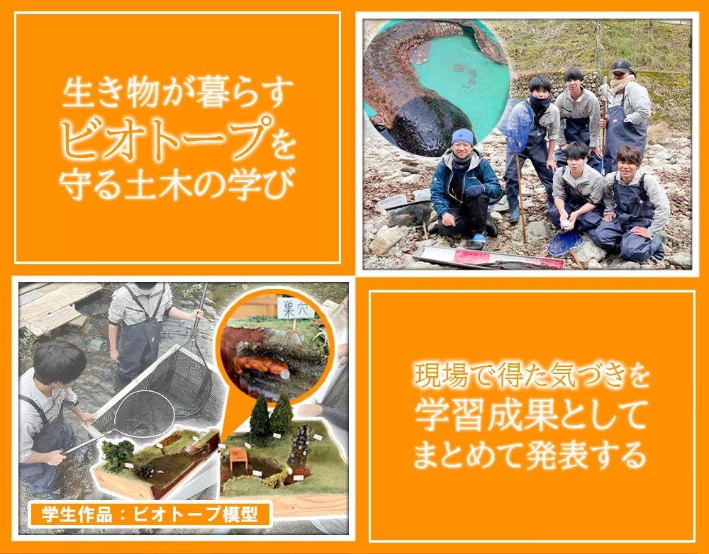 自然と共生する土木技術を学ぶ生態学